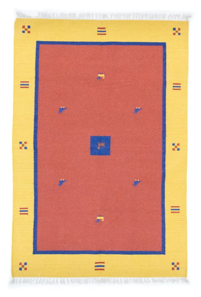 Kelim Teppich - Trendy 200 x 140 cm - rot