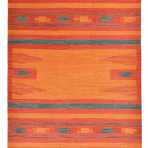 Kelim Teppich - Trendy - 201 x 155 cm - mehrfarbig