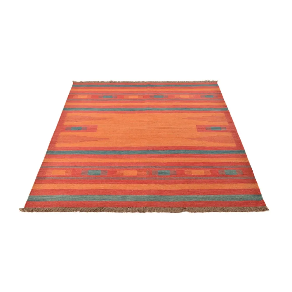 Kelim Teppich - Trendy - 201 x 155 cm - mehrfarbig