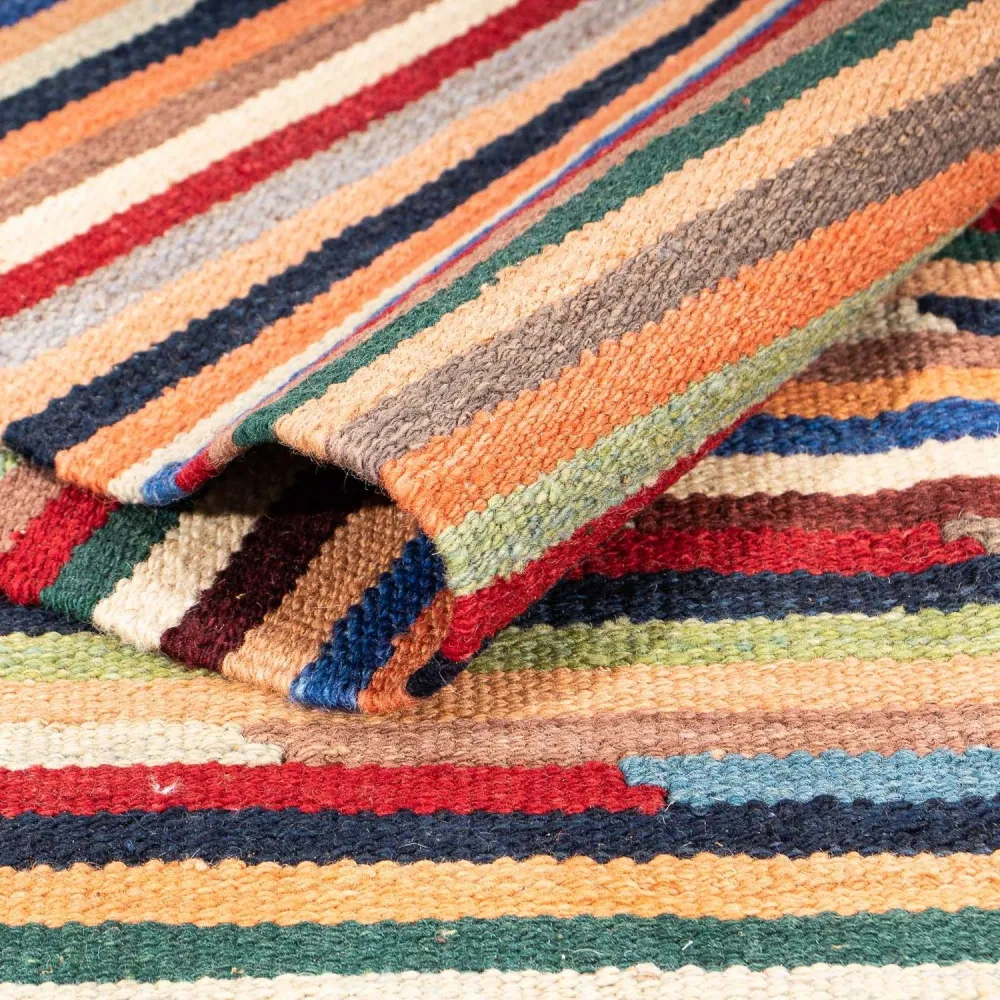 Kelim Teppich - Trendy 206 x 148 cm - mehrfarbig