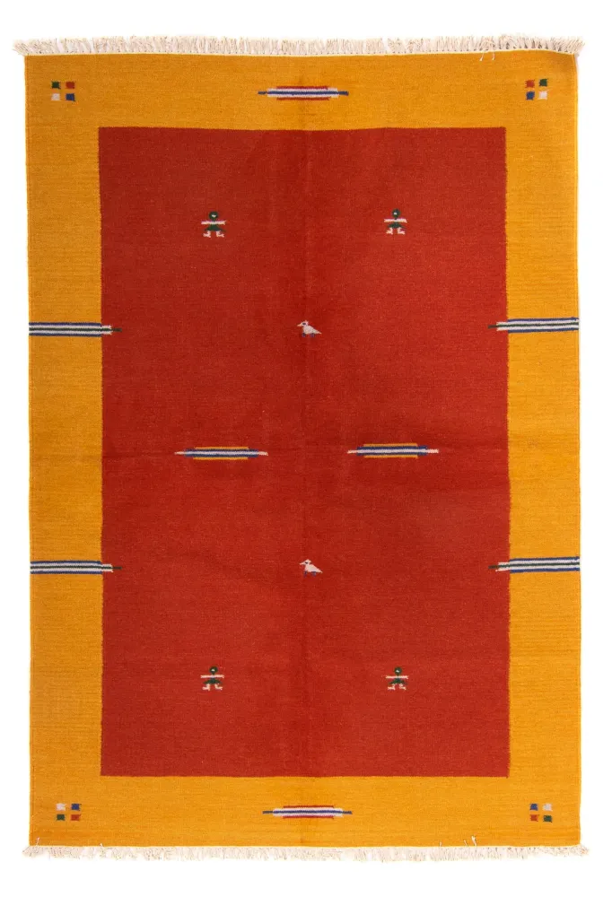 Kelim Teppich - Trendy 240 x 170 cm - dunkelrot