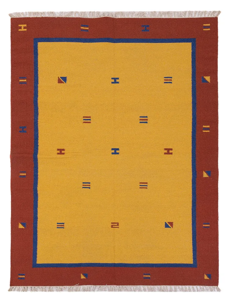 Kelim Teppich - Trendy - 240 x 170 cm - senfgelb