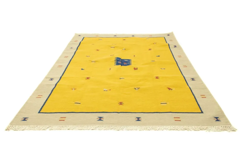 Kelim Teppich - Trendy 300 x 200 cm - gelb
