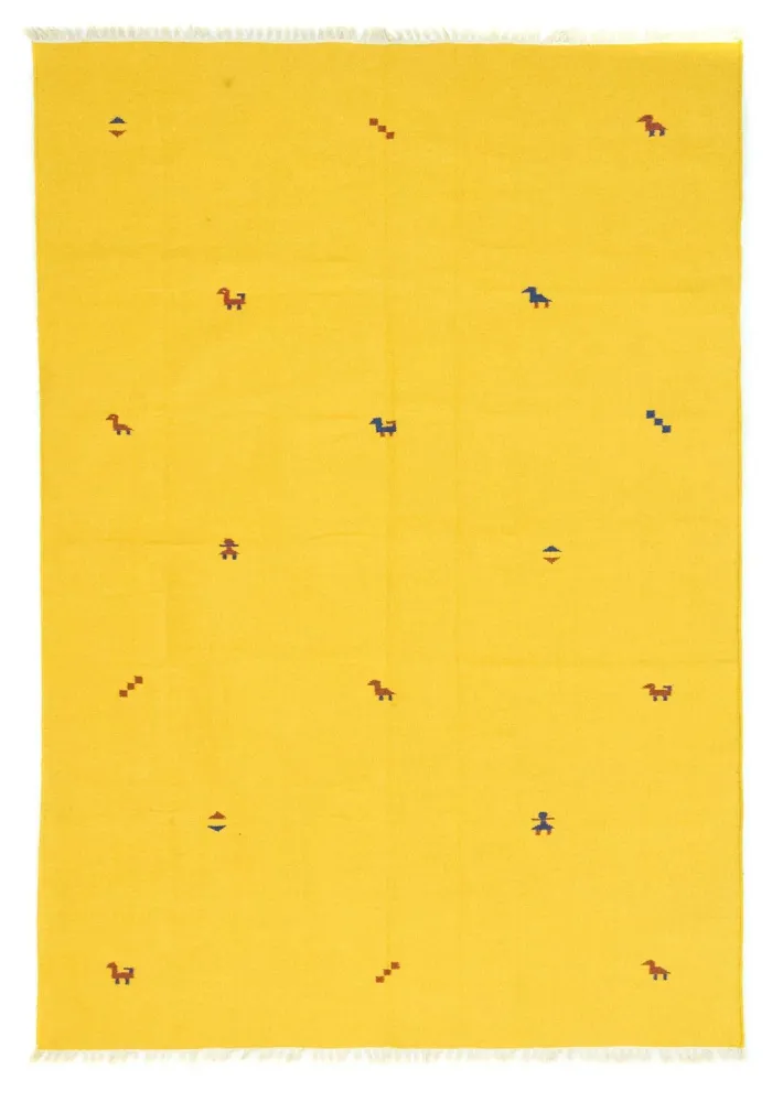 Kelim Teppich - Trendy 300 x 200 cm - gelb