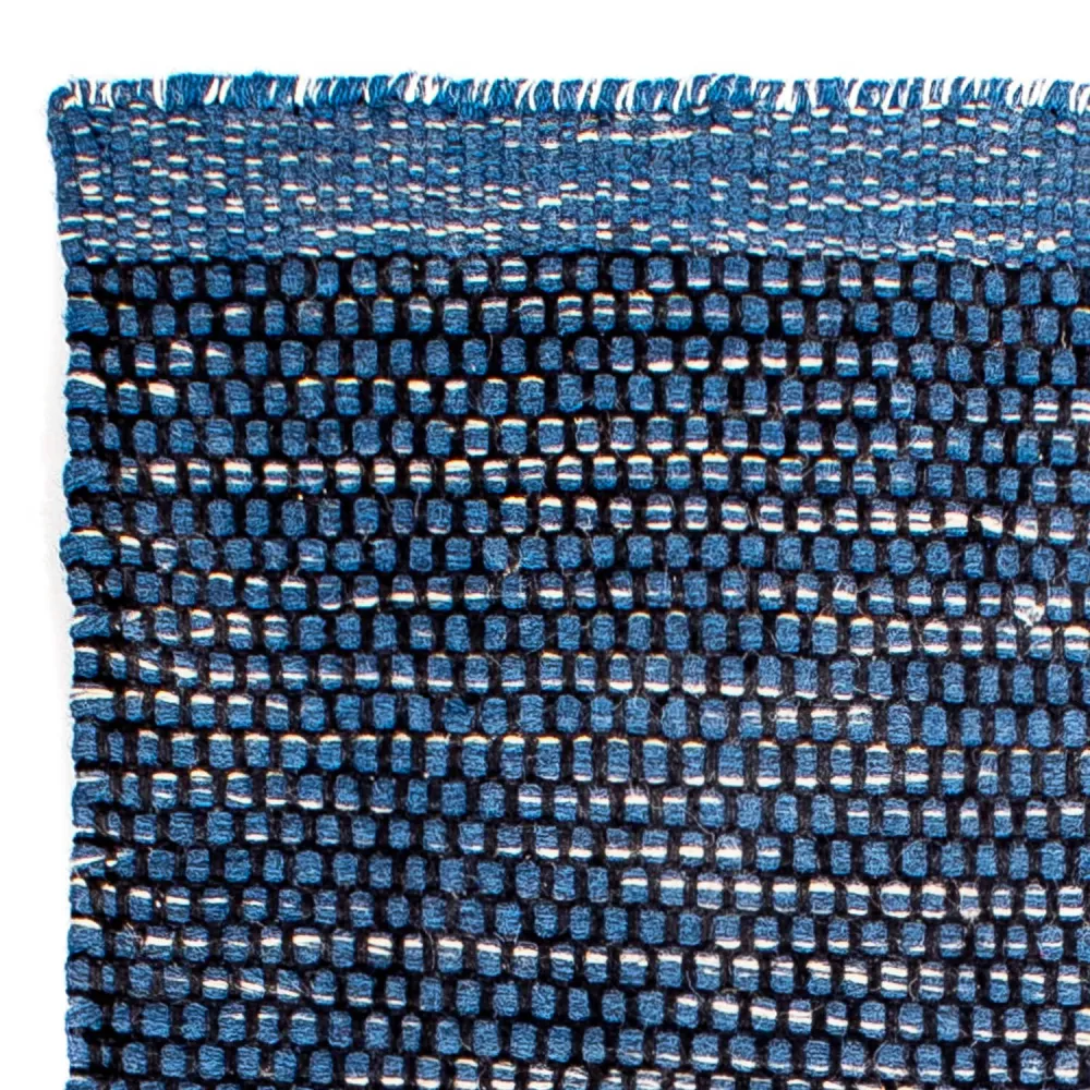 Kelim Teppich - Trendy 88 x 62 cm - dunkelblau