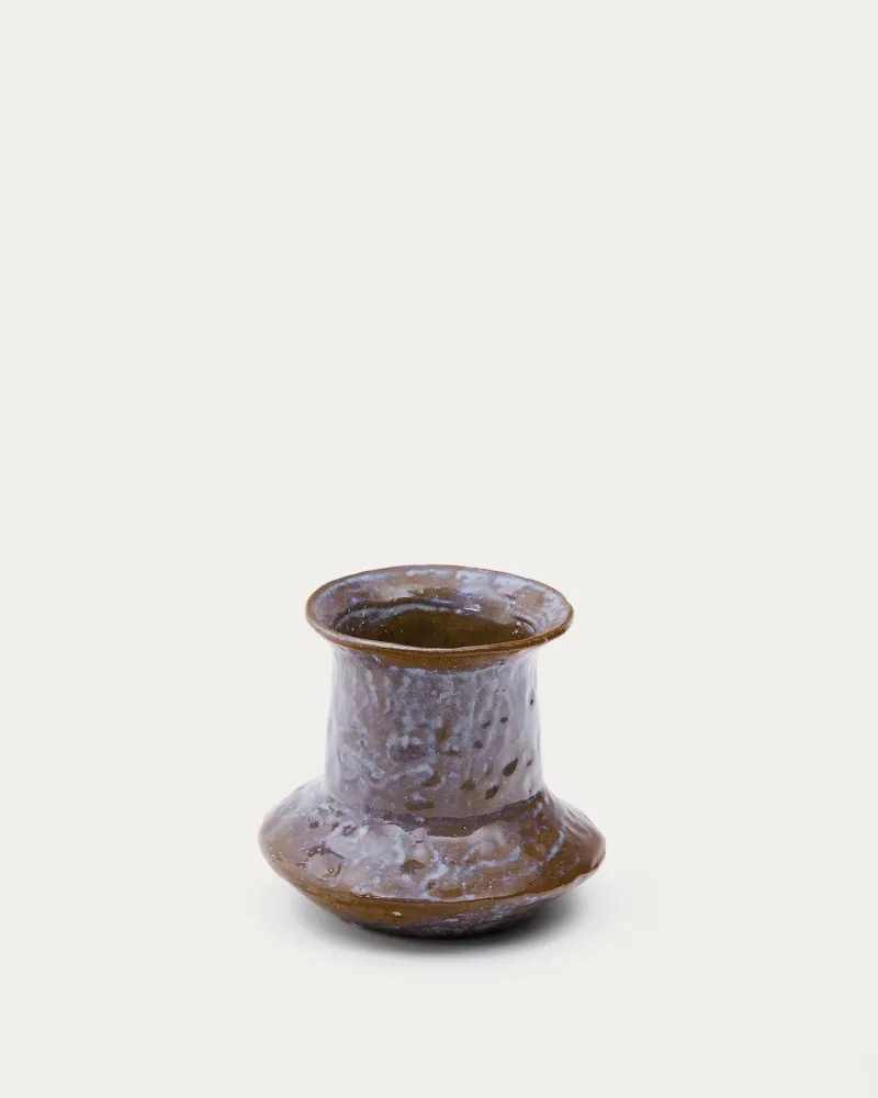 Keramikvase Olaris Braun, 16 cm
