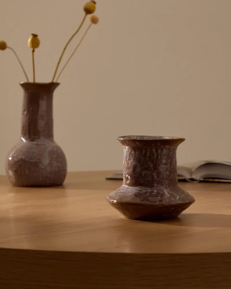 Keramikvase Olaris Braun, 16 cm