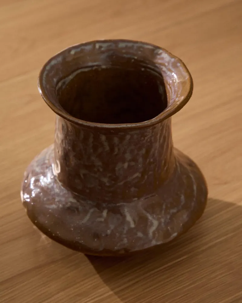 Keramikvase Olaris Braun, 16 cm