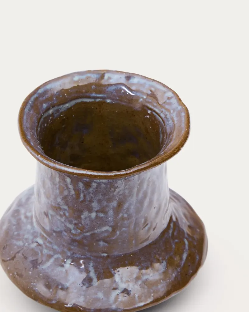 Keramikvase Olaris Braun, 16 cm