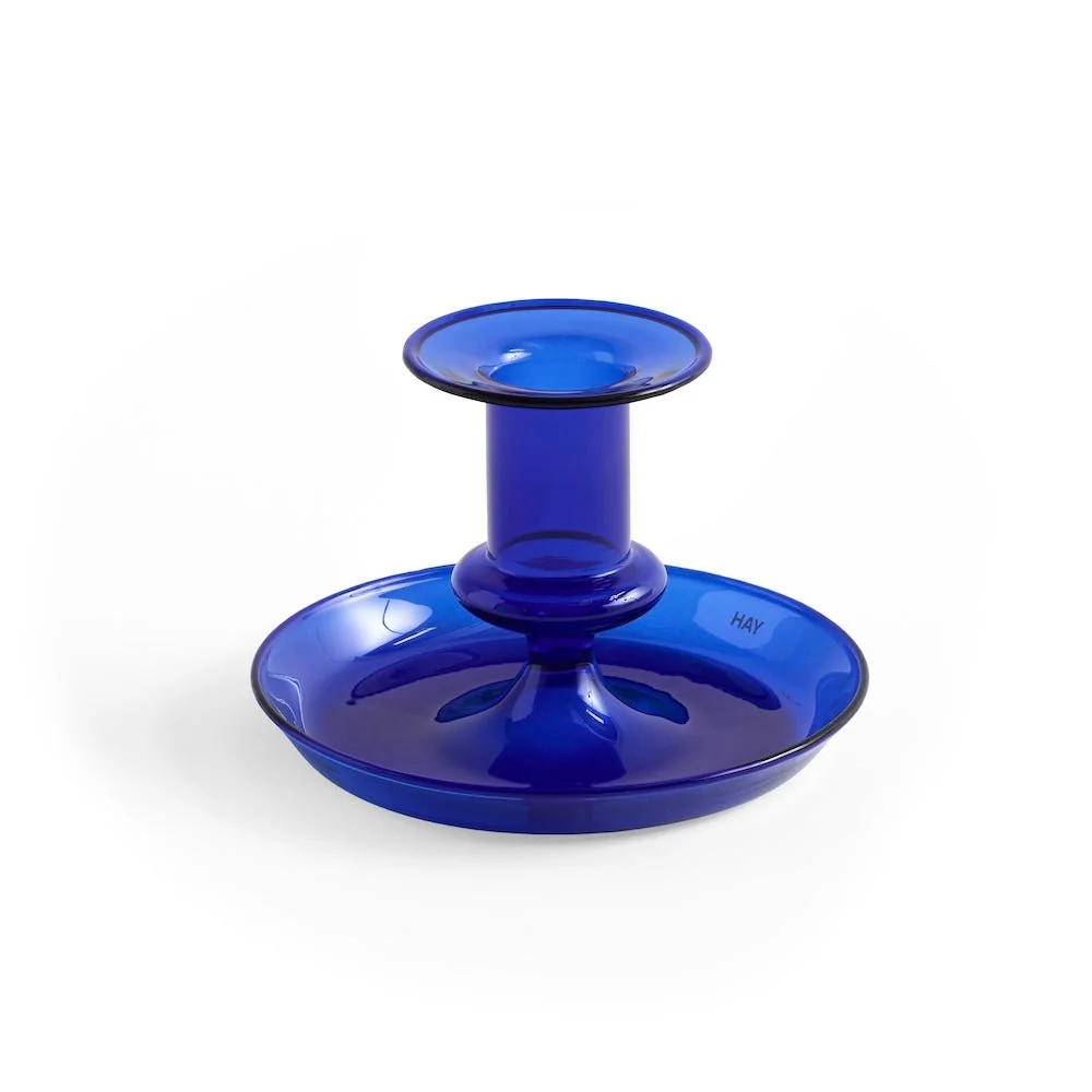 Kerzenhalter Flare Dark Blue H 7,5 cm - HAY