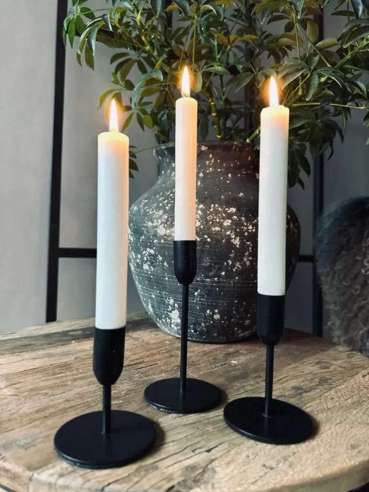 Kerzenhalter-Set für Stabkerzen – Black Mindy