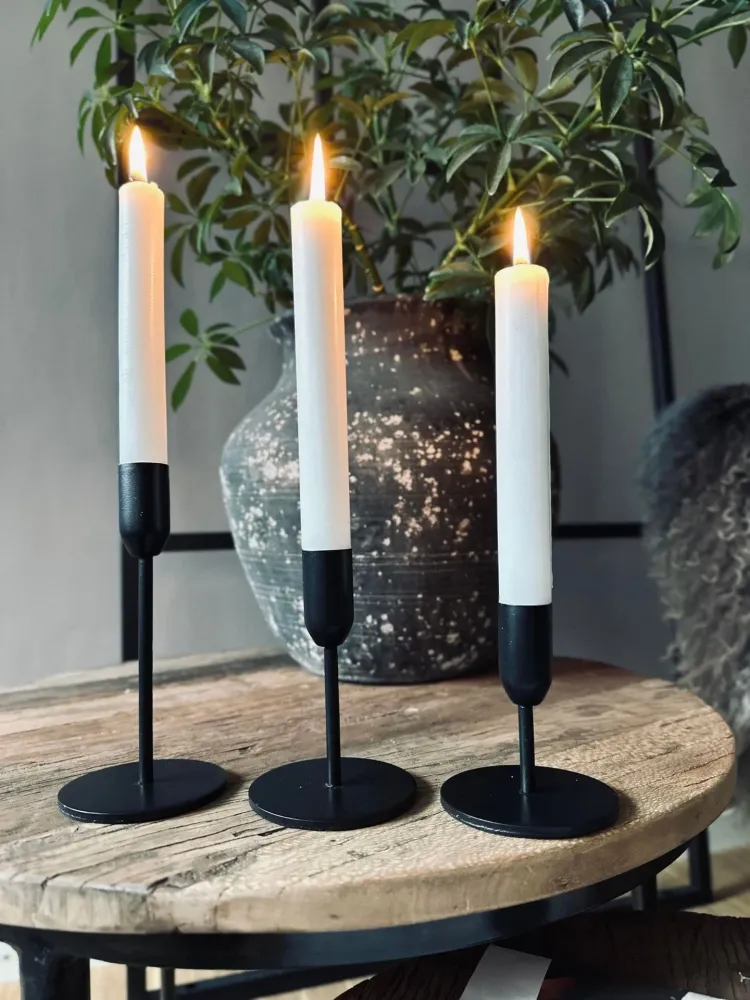 Kerzenhalter-Set für Stabkerzen – Black Mindy