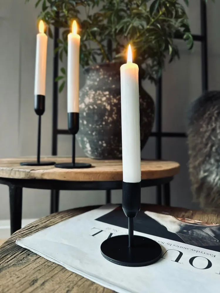 Kerzenhalter-Set für Stabkerzen – Black Mindy