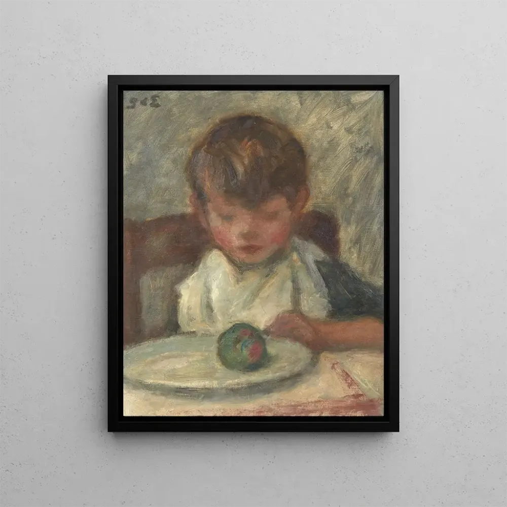 Kind mit Apfel - Georges D'espagnat | Kunstdruck