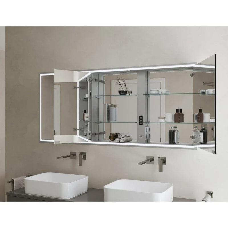KRONENBACH Cube 2.0 Spiegelschrank 120 cm, Unterputz, 3-türig