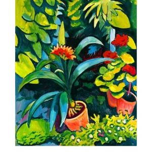 Kunstdruck August Macke - Blumen im Garten 50x70cm