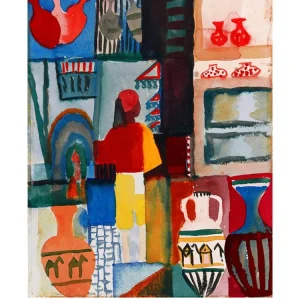 Kunstdruck August Macke - Merchant Jugs 60x80cm
