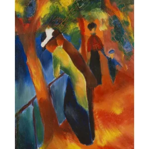 Kunstdruck August Macke - Strada soleggiata 60x80cm