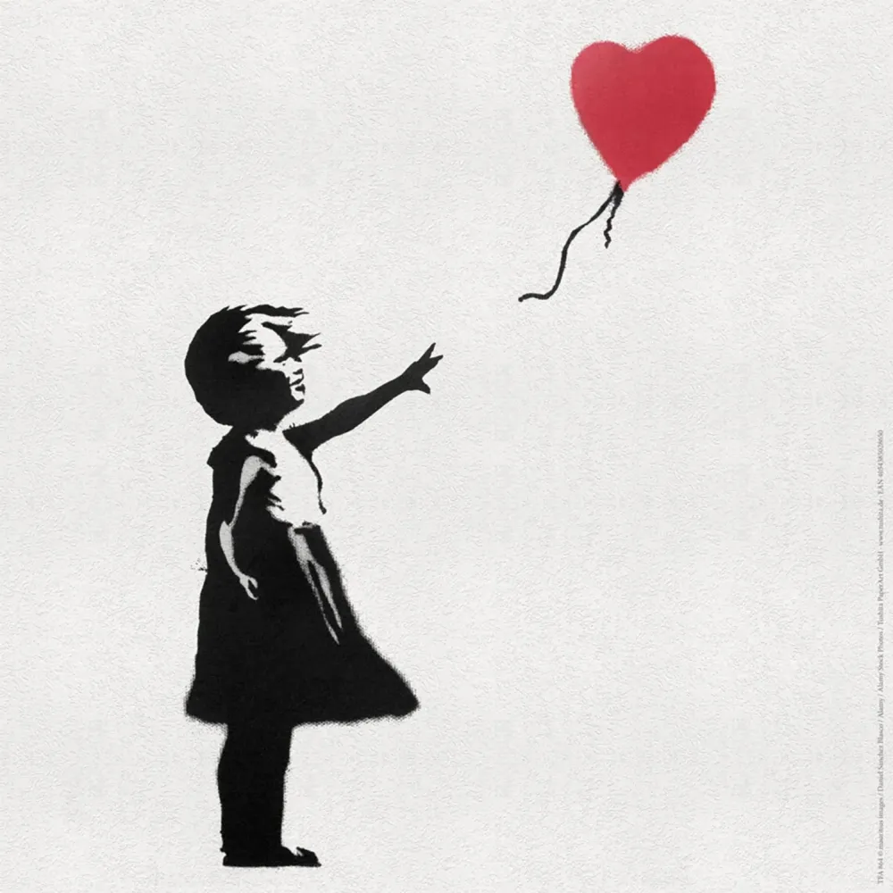 Kunstdruck Banksy - Girl Balloon 50x50cm