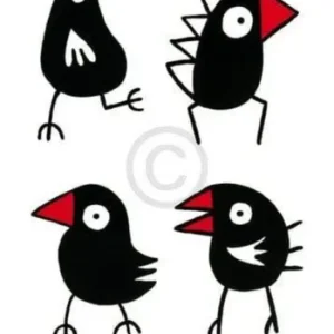 Kunstdruck Birdman Hans Lan - Let's walk and talk 35x100cm
