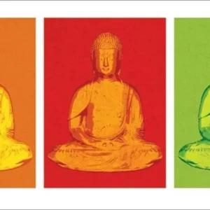 Kunstdruck Buddha Pop Art 100x50cm