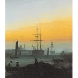 Kunstdruck Caspar David Friedrich - Der Greifswalder Hafen 30x40cm
