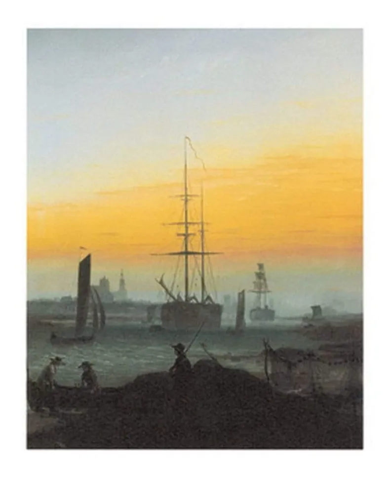 Kunstdruck Caspar David Friedrich - Der Greifswalder Hafen 30x40cm
