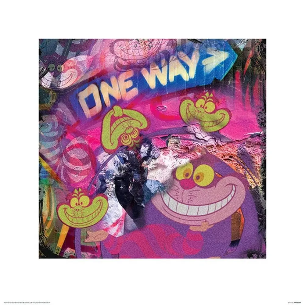 Kunstdruck Cheshire Cat - Graffiti 40x40cm