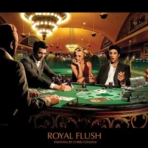 Kunstdruck Chris Consani - Royal Flush 80x60cm