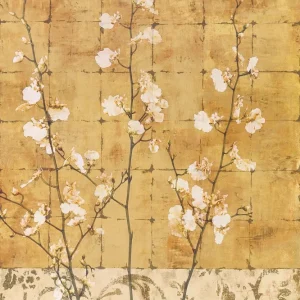 Kunstdruck Chris Donovan - Blossoms Gold II 62x93cm