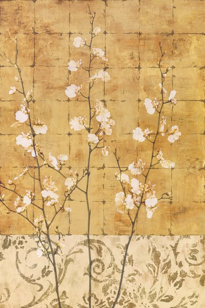 Kunstdruck Chris Donovan - Blossoms Gold II 62x93cm