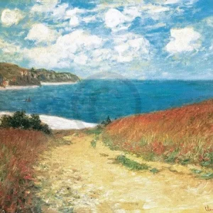 Kunstdruck Claude Monet - Meadow Road to Pourville 1882 80x60cm