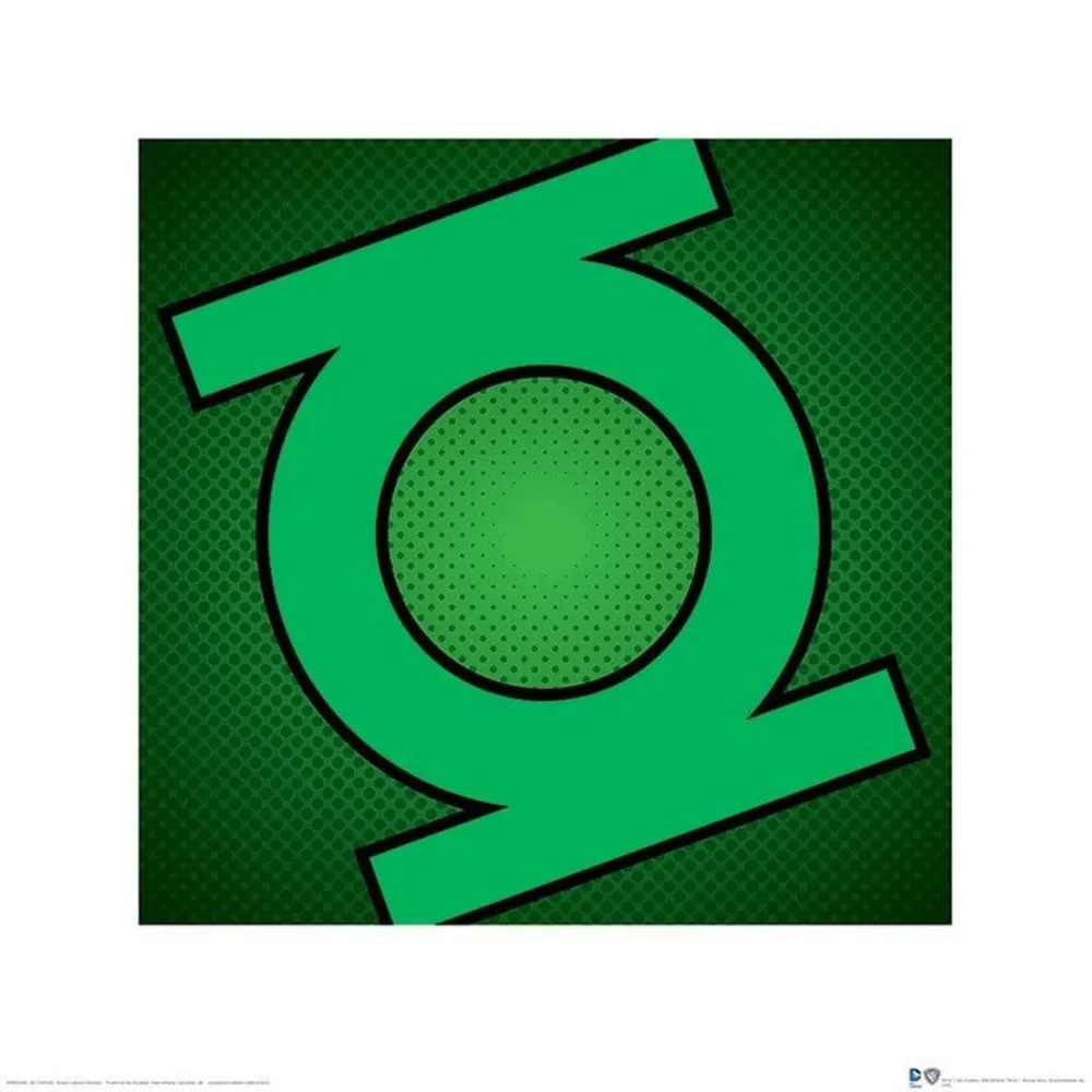 Kunstdruck DC Comics - Green Lantern - Symbol 40x40cm