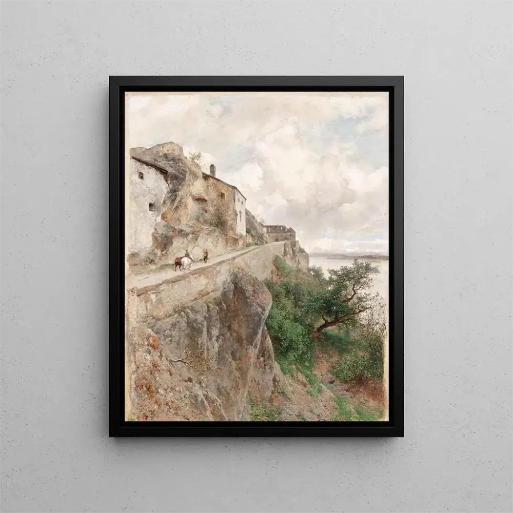 Kunstdruck Dürnstein, auf dem Weg zur Burg - Eduard Peithner von Lichtenfels | Kunstdruck