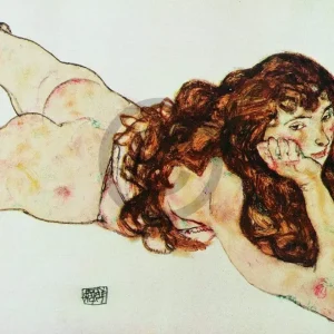 Kunstdruck Egon Schiele - Nudo di ragazza 90x60cm