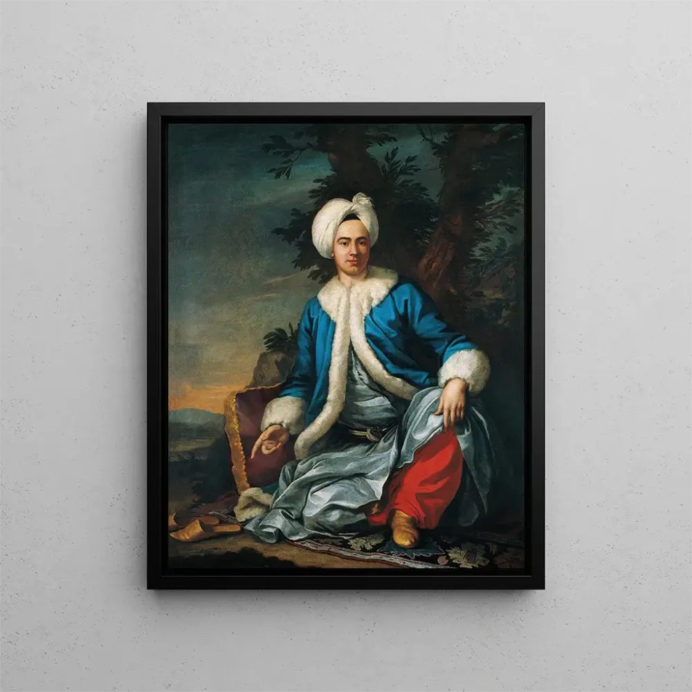 Kunstdruck eines europäischen Mannes türkischer Tracht (Konflikt der Fälle) - Antoine De Favray | Reproduktion