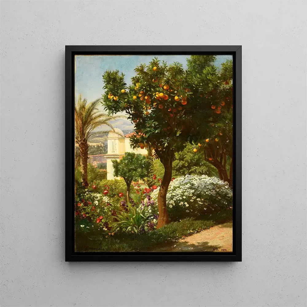 Kunstdruck eines Orangenbaums der Villa Frémy Nizza - François - Louis Français