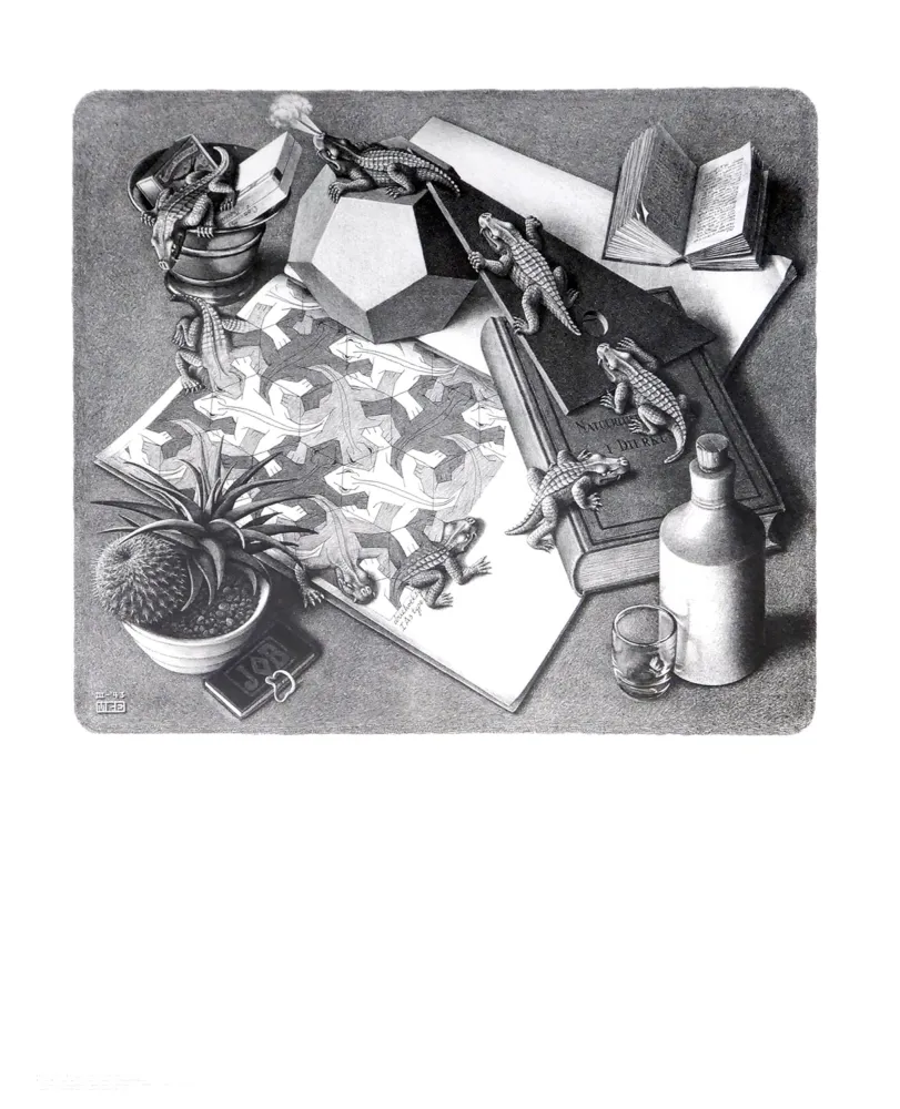 Kunstdruck M. C. Escher - Reptilien 55x65cm
