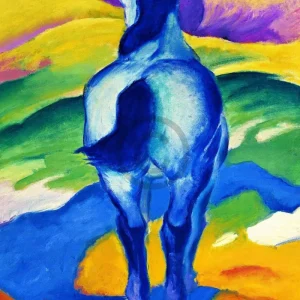 Kunstdruck Franz Marc - Blaues Pferd II 70x100cm