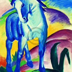 Kunstdruck Franz Marc - Blaues Pferd I 70x90cm