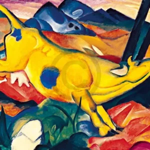 Kunstdruck Franz Marc - Die gelbe Kuh 29.7x21cm