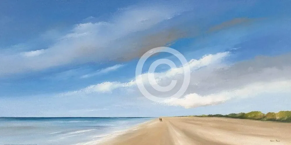 Kunstdruck Hans Paus - Along Sea I 100x50cm