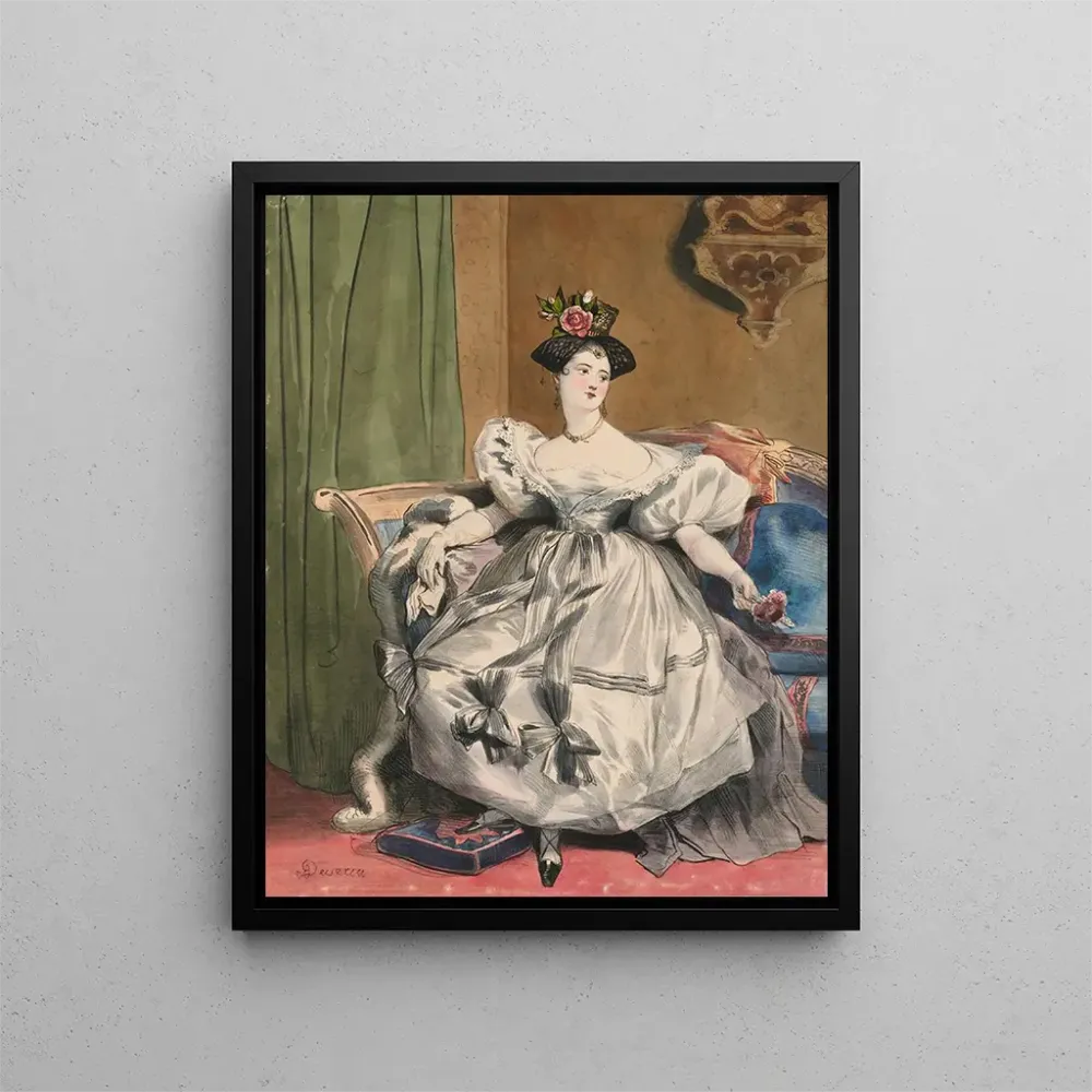 Kunstdruck Heures du soir Mlle Laure Devéria de Les Dixhuit Heures d'une Parisienne - Achille Devéria | Reproduktion