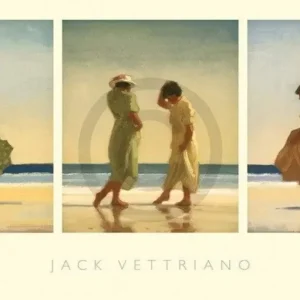 Kunstdruck Jack Vettriano - Summer Days Triptychon 70x36cm