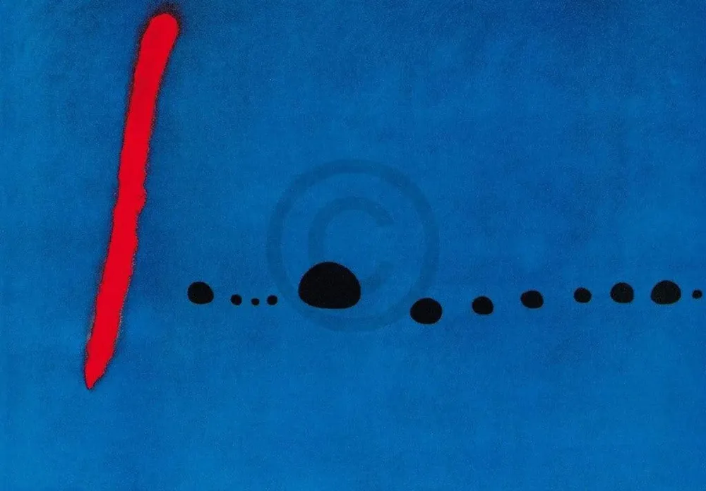 Kunstdruck Joan Miro - Bleu II 100x70cm