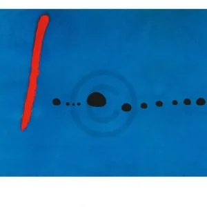 Kunstdruck Joan Miro - Blue II, 4-3-61 80x60cm