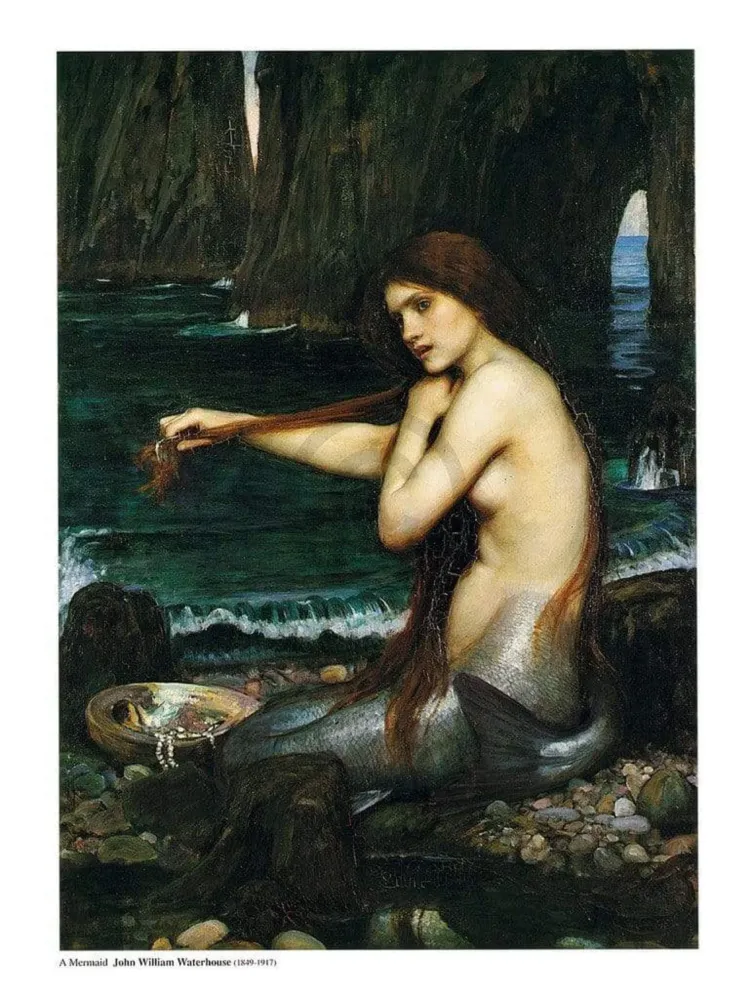 Kunstdruck John William Waterhouse - Mermaid 60x80cm
