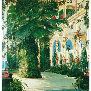 Kunstdruck Karl Blechen - Interior Palm House 84x96cm