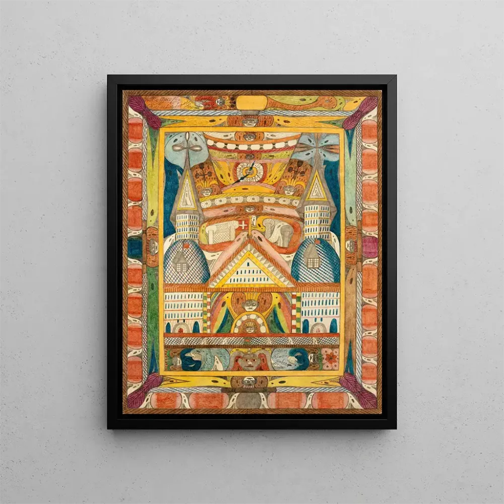 Kunstdruck LeantikaRiesenGrandHottell à LionSee Indien - Adolf Wölfli
