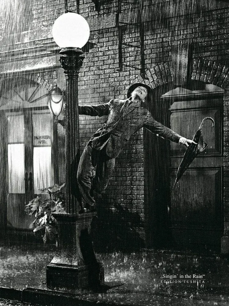 Kunstdruck Liby - Gene Kelly singing Rain 50x70cm
